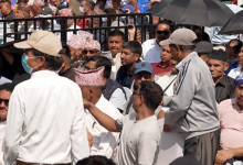 Photo of पञ्चेबाजा र झाँकीसहित कांग्रेस महाधिवेशन प्रतिनिधि समर्थककाे र्‍याली खुलामञ्चमा