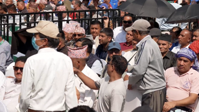 Photo of पञ्चेबाजा र झाँकीसहित कांग्रेस महाधिवेशन प्रतिनिधि समर्थककाे र्याली खुलामञ्चमा