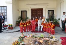 Photo of राष्ट्रपति पौडेलद्वारा नवकन्याको पूजाअर्चना